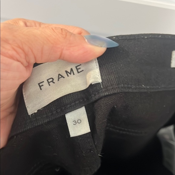 Frame Denim Black Coated Skinny Jeans Sleek Fit 30 - Picture 4 of 6